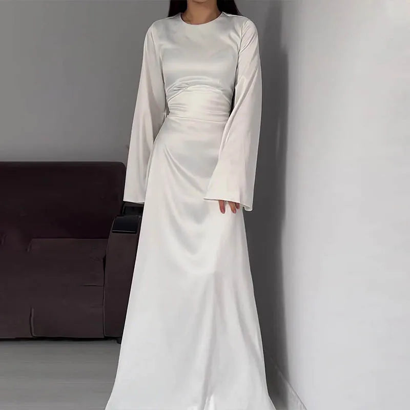 Elegantes Langärmliges Kleid Für Damen | Maxi