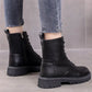 Althaia | Schwarze Winterstiefel aus Leder