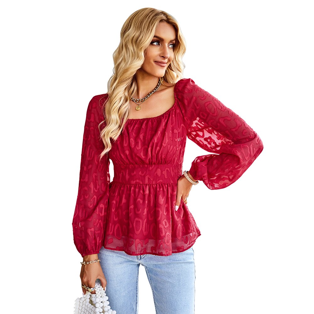 Bluse mit Puffärmeln für Frauen - Frühling 2025 Kollektion