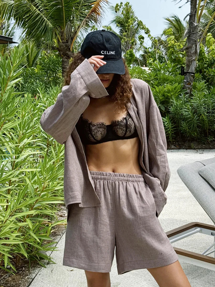 Damen Sommer-Zweiteiler Hose & Oberteil – Léonie