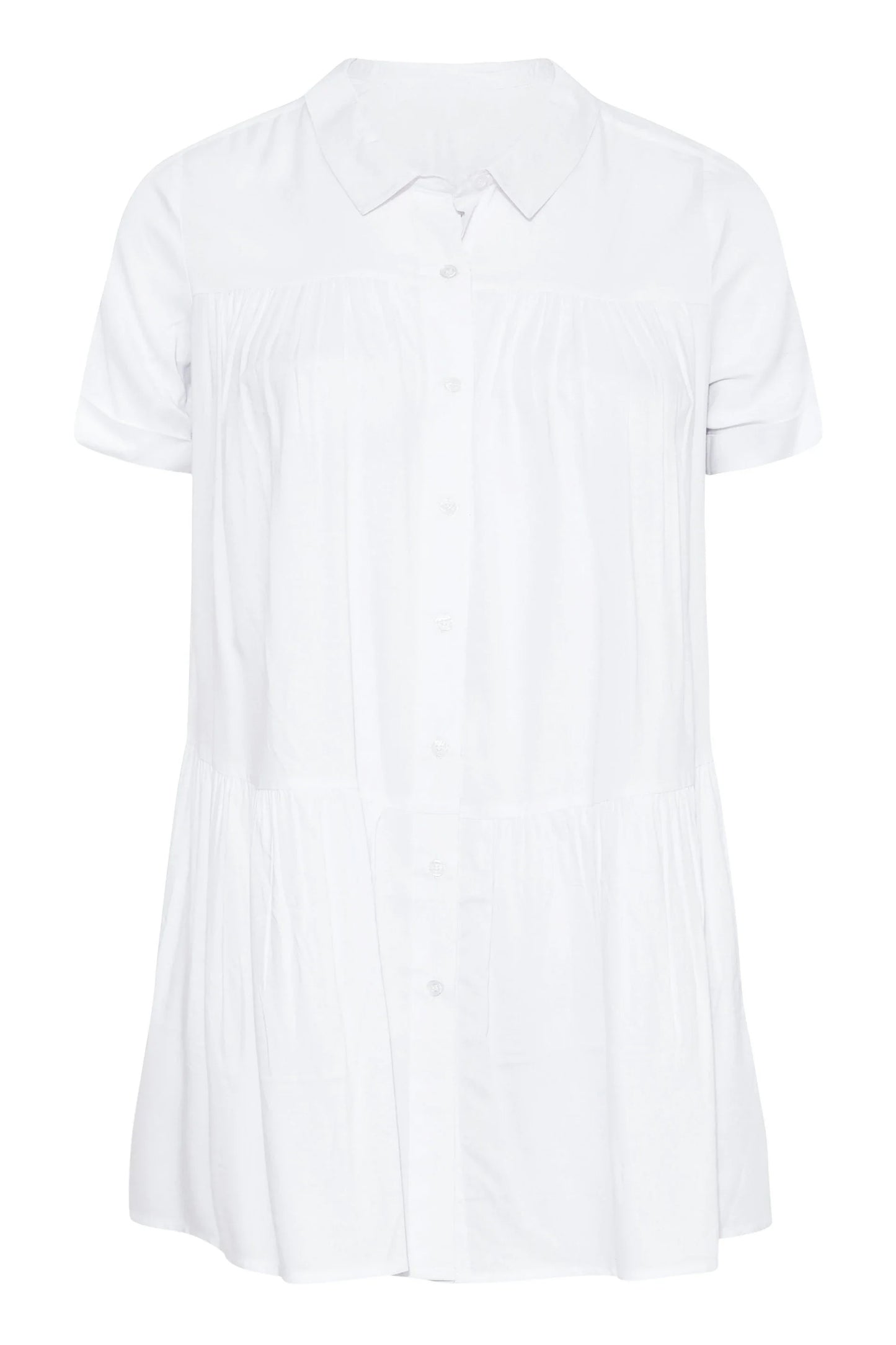 Elegantes, langes Spucke-Hemd in Übergröße für Frühling 2025