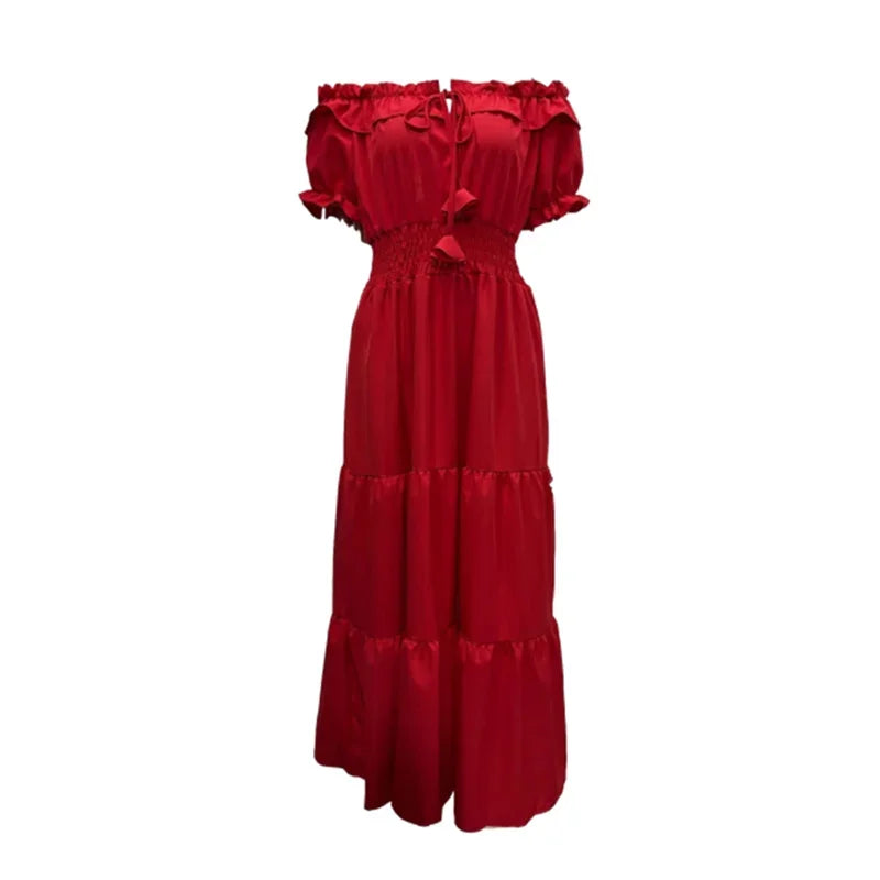 Eliana – Schulterfreies Maxikleid