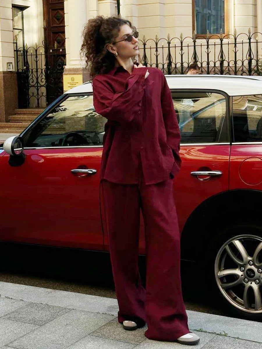 Damen Sommer-Zweiteiler Hose & Oberteil – Léonie