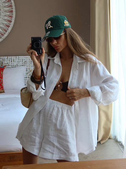 Damen Sommer-Zweiteiler Hose & Oberteil – Léonie