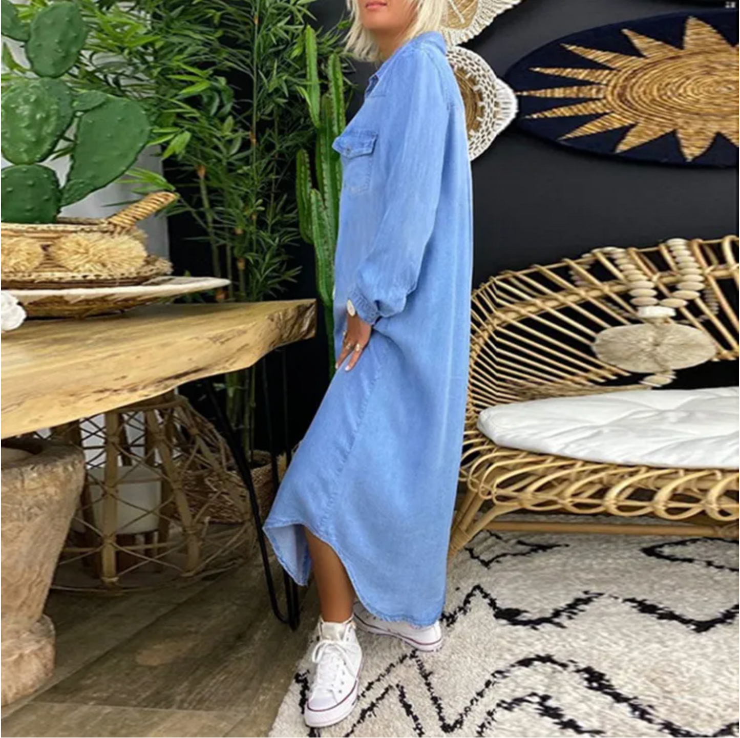 Delora I Damen Denim-Kleid