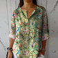 Damen Elegante Button Down Hemd | Blumen Bedrucken
