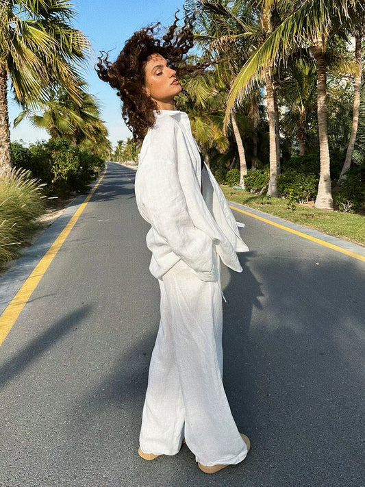 Damen Sommer-Zweiteiler Hose & Oberteil – Léonie