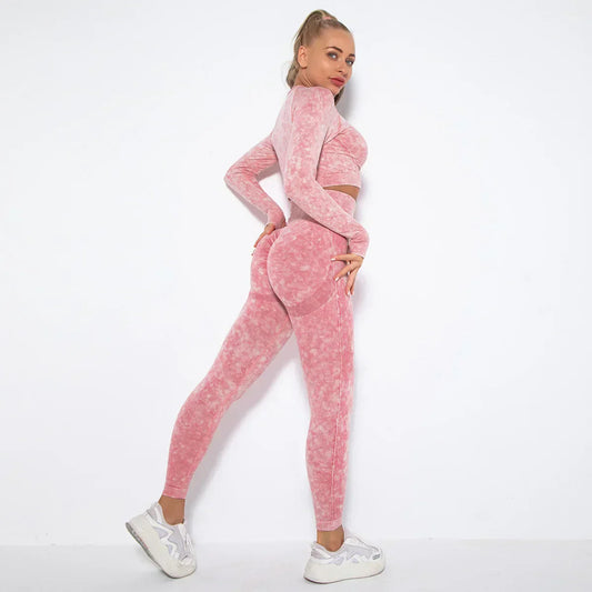 Damen-Yoga-Set für den Sommer 2025 mit Cropped-Top - Nahtlos - Nova