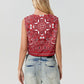 Y2K Rot Bandana Wickel-Top Trendiges Cropped Streetwear-Oberteil - Liora