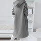 WW | Kapuzenstrickjacke mit geschwungenem Saum
