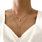 Hals Glitzer | Gold-Anhänger Halskette Set Vintage-Schmuck