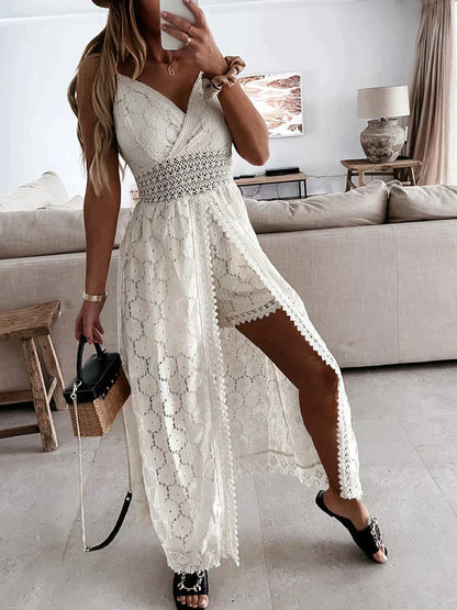 Luftige & Stylische Sommer-Kleid-Shorts-Kombi mit Spitze für Damen – Yara