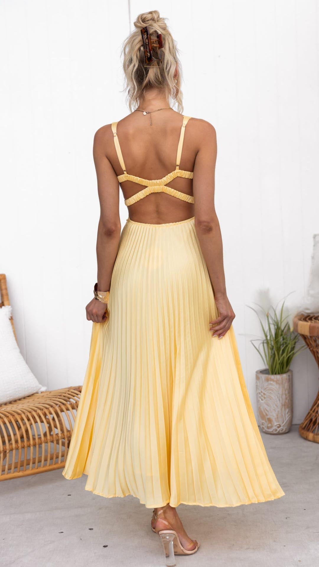 Aby - Sommerliches V-Ausschnitt Maxikleid