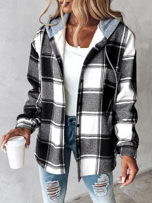 WW | Stil klassischer karierten Hoodie für Damen