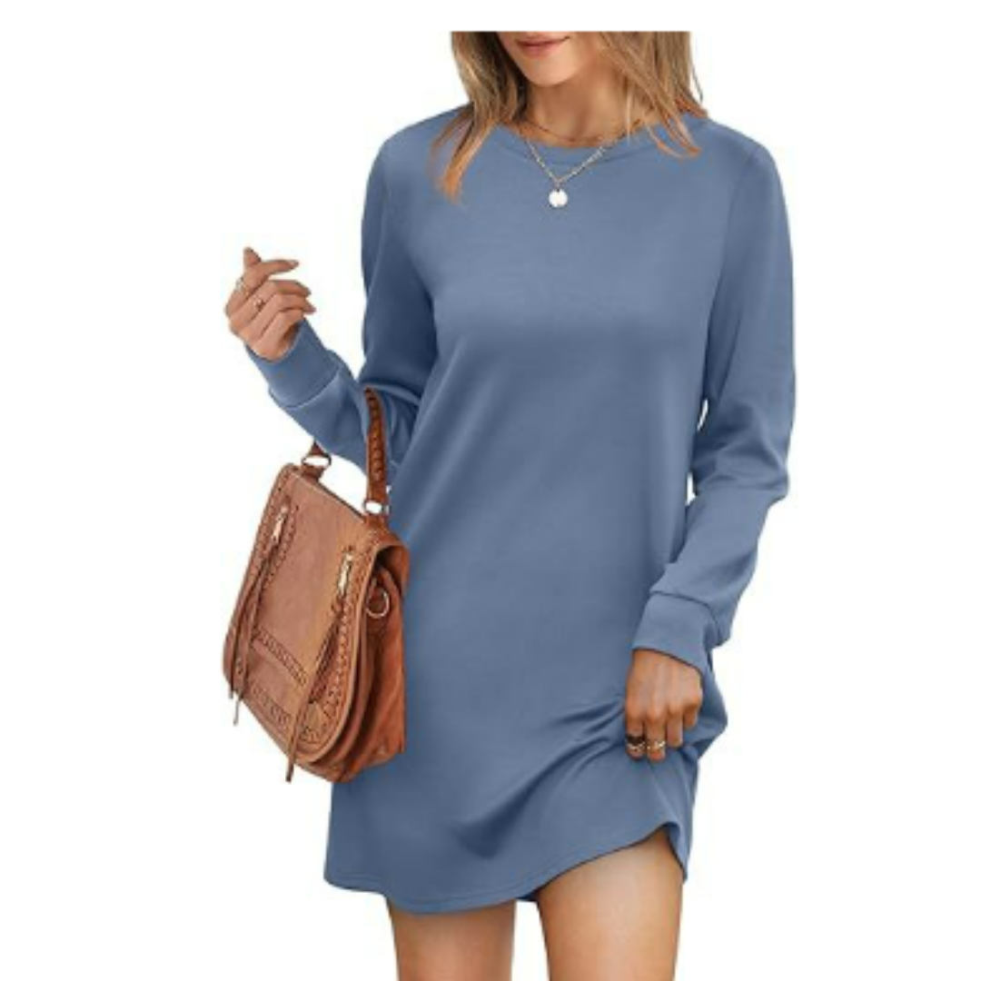 Langärmliges Pulloverkleid Für Damen | Mini