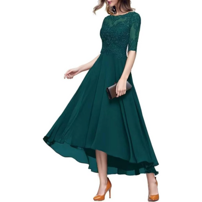 Elegantes Kleid Mit 3/4 Ärmeln Für Damen | Midi