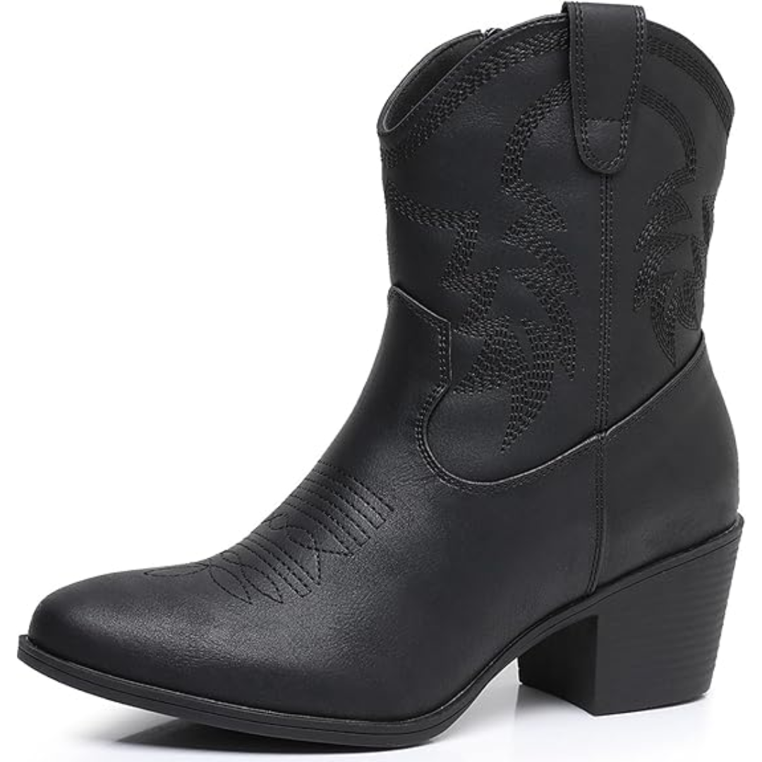 Klassische Halbhöhe Cowgirl-Stiefel - Tammy