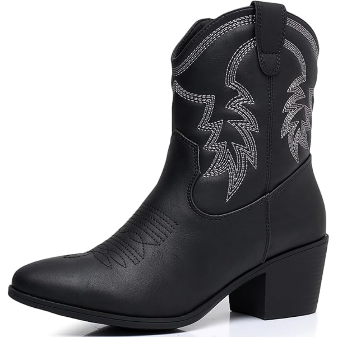 Klassische Halbhöhe Cowgirl-Stiefel - Tammy