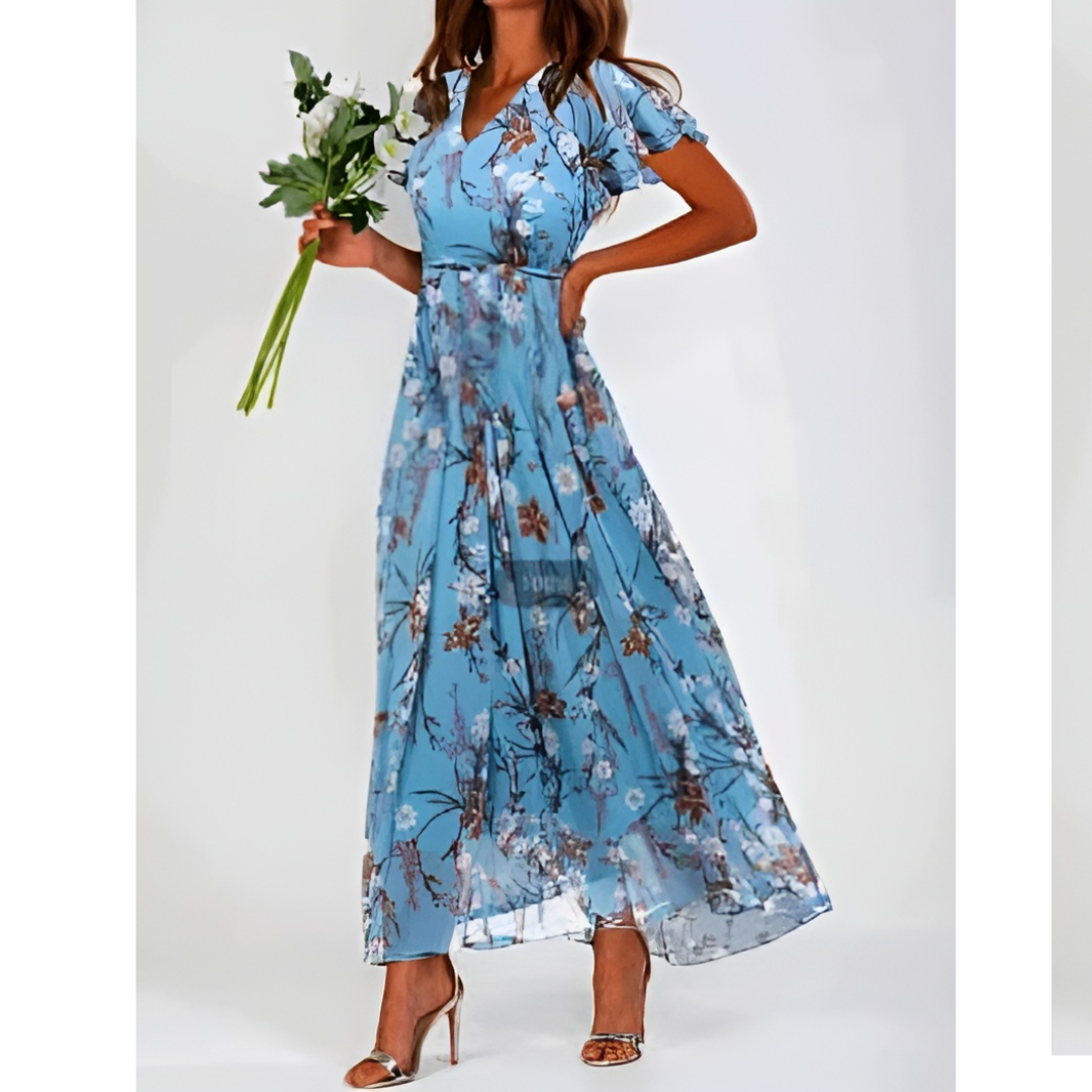 Damen Sommer Formelles Blumen Hochzeitsgast Kleid | Maxi