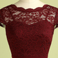 Kylie Vintage Bordeaux Rote Spitzenkleid