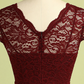 Kylie Vintage Bordeaux Rote Spitzenkleid