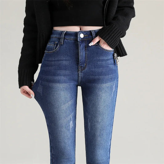 Schlank Geschnittene Warme Hose Für Damen | Klassisch