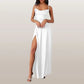 Elegantes Damen Kleid Mit Hohem Schlitz | Maxi