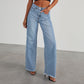Gemma High-Waist-Jeans mit weitem Bein