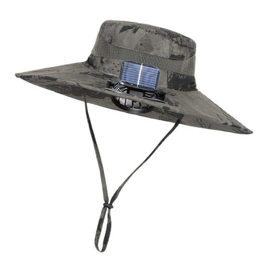 Outdoor-Sonnenhut mit integriertem Solarlüfter – CoolBreeze Solar