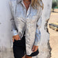 Langarmshirt Mit Pailletten Für Damen | Button Down