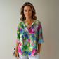 Florale Damen Bluse Langarm