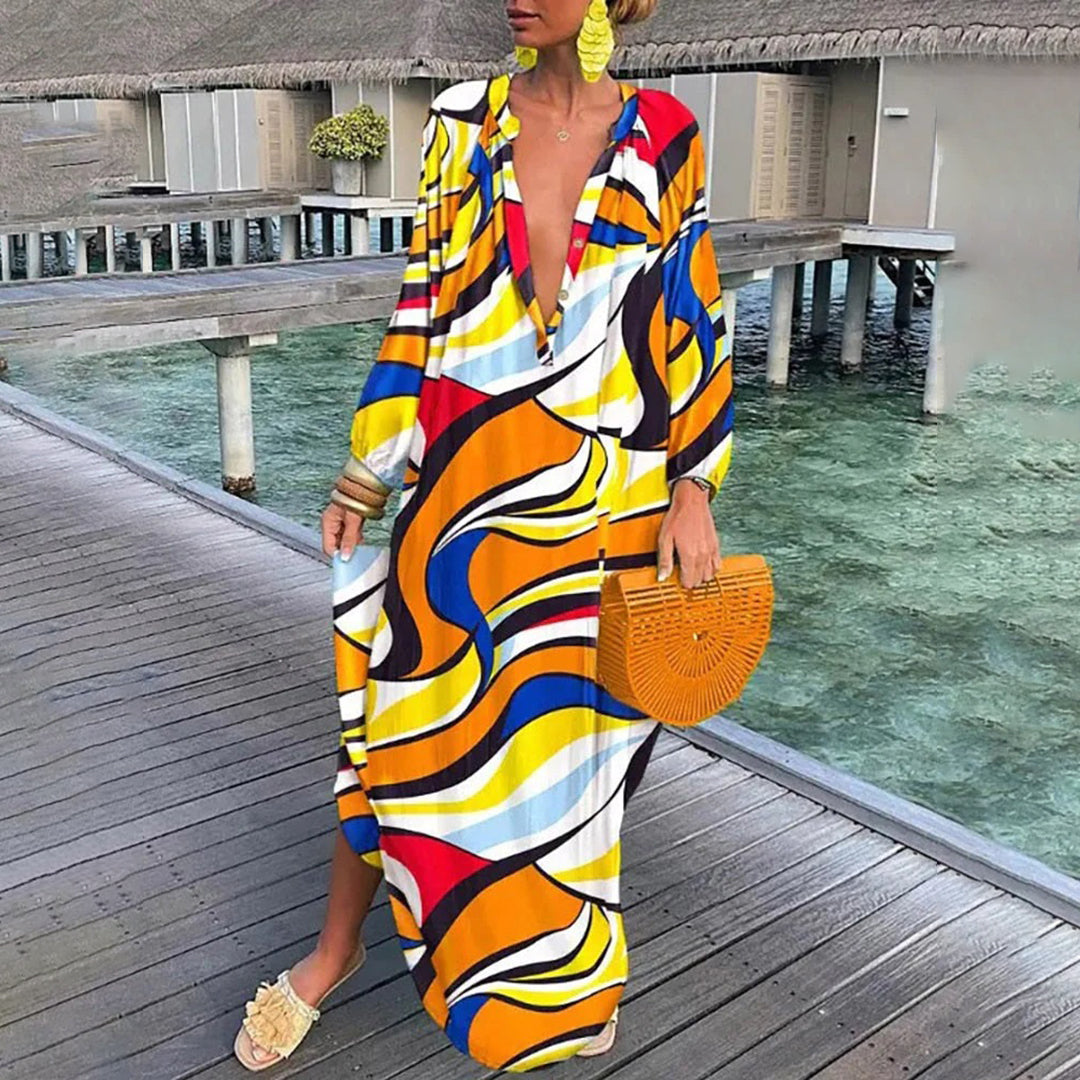 Boho Maxi-Kleid: Luftiges Sommerkleid im Bohemian-Chic Stil