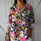 Florale Damen Bluse Langarm