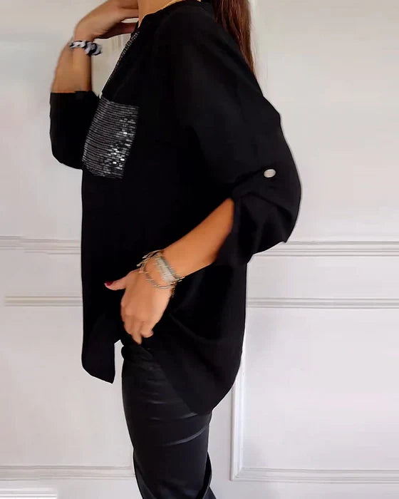 Damen Festliche Button Down Hemd | Langarm