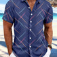 Ryan – kurzärmliges button-down-hemd mit modischem print für den sommer