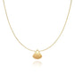 Goldene Jakobsmuschel-Blumenkette – Lila