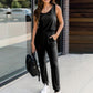 Trendiger Damen Jumpsuit mit Taillenzug für warme Tage - LuftLeicht