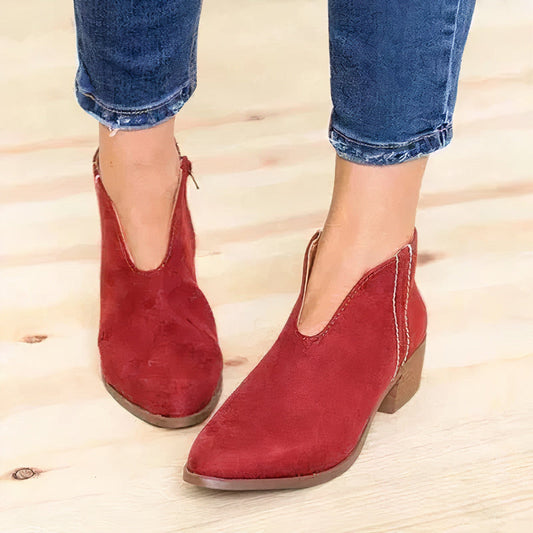 Kaylee - Elegante Damen Knöchelstiefel Aus Hochwertigem Mit Reißverschluss