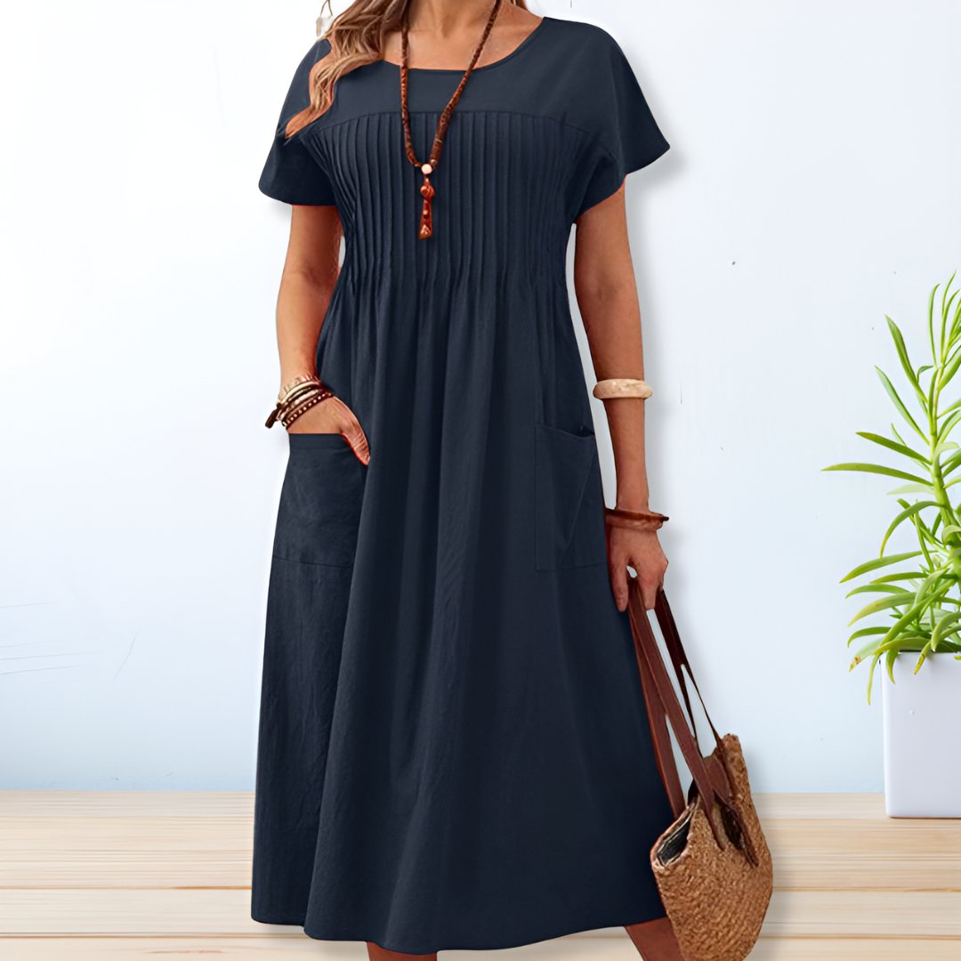 Luftiges & Bequemes Damen Sommerkleid mit lockerer Passform – Tabea