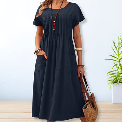 Luftiges & Bequemes Damen Sommerkleid mit lockerer Passform – Tabea