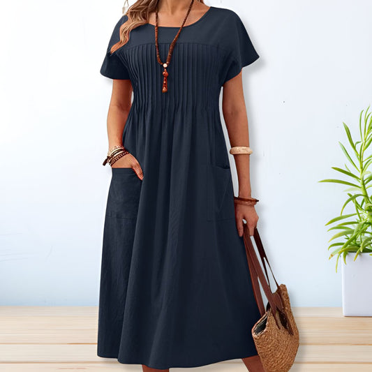 Luftiges & Bequemes Damen Sommerkleid mit lockerer Passform – Tabea