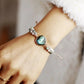 Naturstein geflochtenes Manschetten Armband