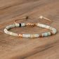 Geflochtenes Armband mit 2,4 mm Naturstein-Rollern – Seraphina