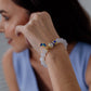 Schmetterling Weiße Achat Armband – Evelina