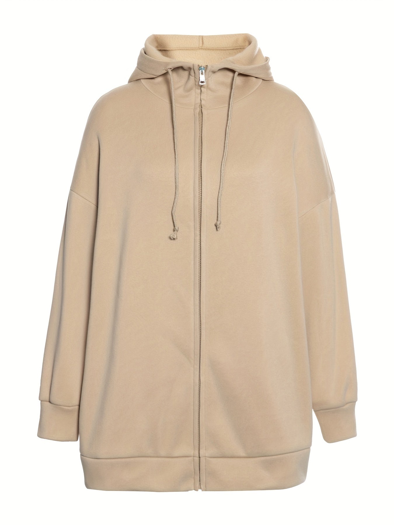 WW | Comfort - Extrem bequemer langer Zip-Up-Plüsch-Hoodie mit Kapuze für Damen