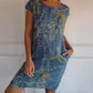 Bedrucktes Kleid mit Rundhalsausschnitt – Eveline