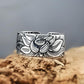 Silberner Lotus-Sutra-Ring