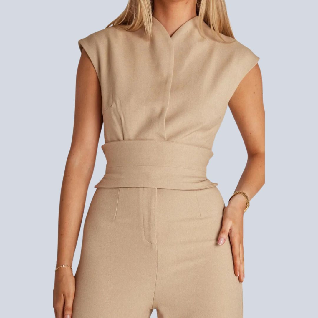 Ärmelloser Jumpsuit in Frühlingsgrün für 2025