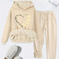 Warmer zweiteiliger Damen-Set mit Herzprint - Bella