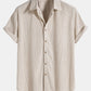Cassian - Sommer Polyester Set: Lebendiges Streifen Shirt & Trendy Shorts